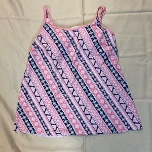 Tanking top. Pink and navy tribal print  size XL. Never worn